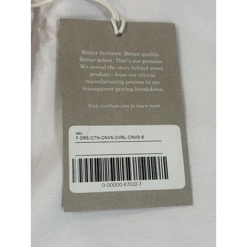 Everlane Bone Canvas Bib Overalls Womens 6
